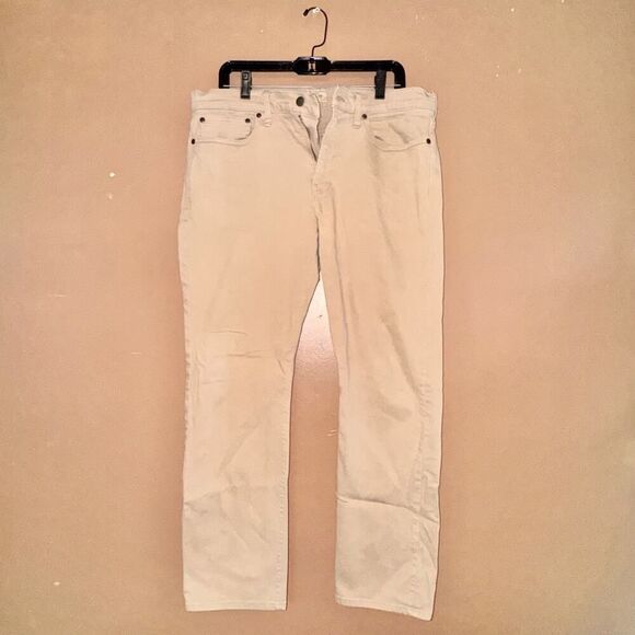 J. Crew Men's Straight Leg Khaki Jeans in Tan - Size 34/30 - Picture 4 of 10